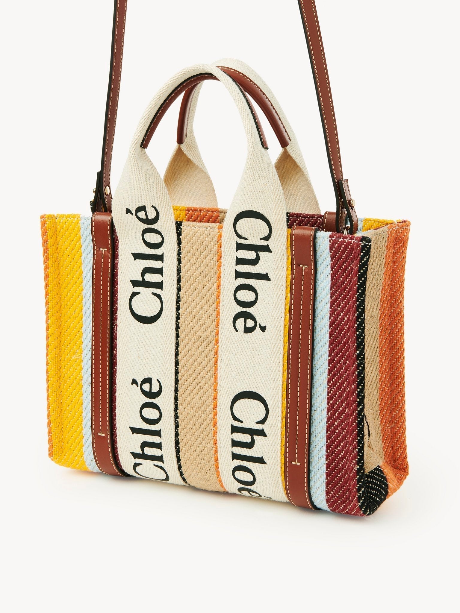Petit sac cabas Woody à Bandoulière - Multicolor Brown