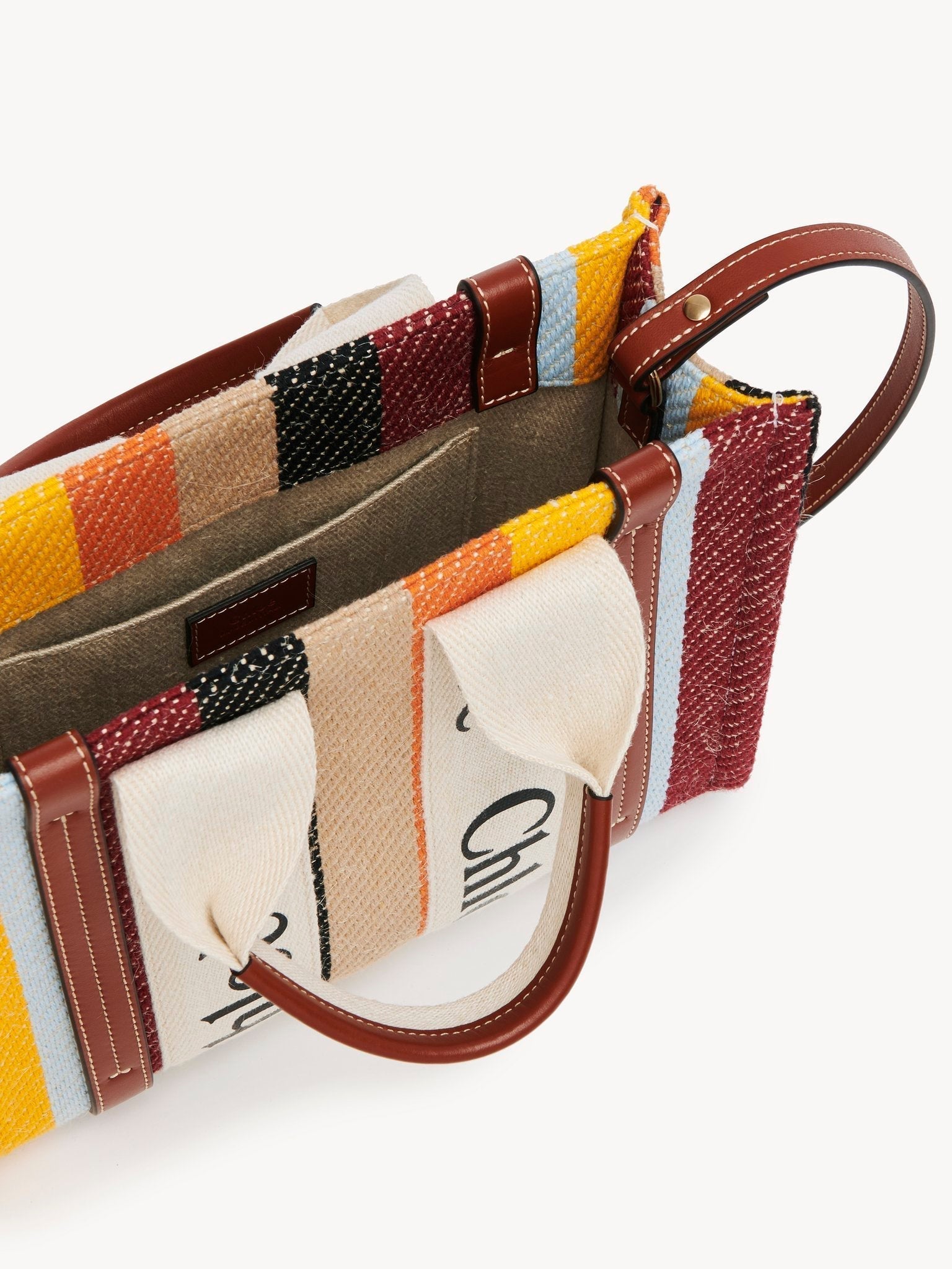 Petit sac cabas Woody à Bandoulière - Multicolor Brown