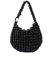 Sac hobo Wooden C en cuir - Black