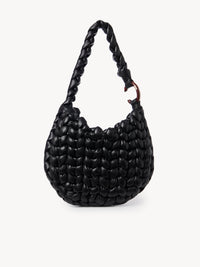 Sac hobo Wooden C en cuir - Black