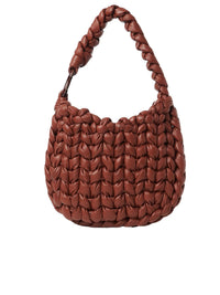 Sac hobo Wooden C en cuir - Sepia Brown
