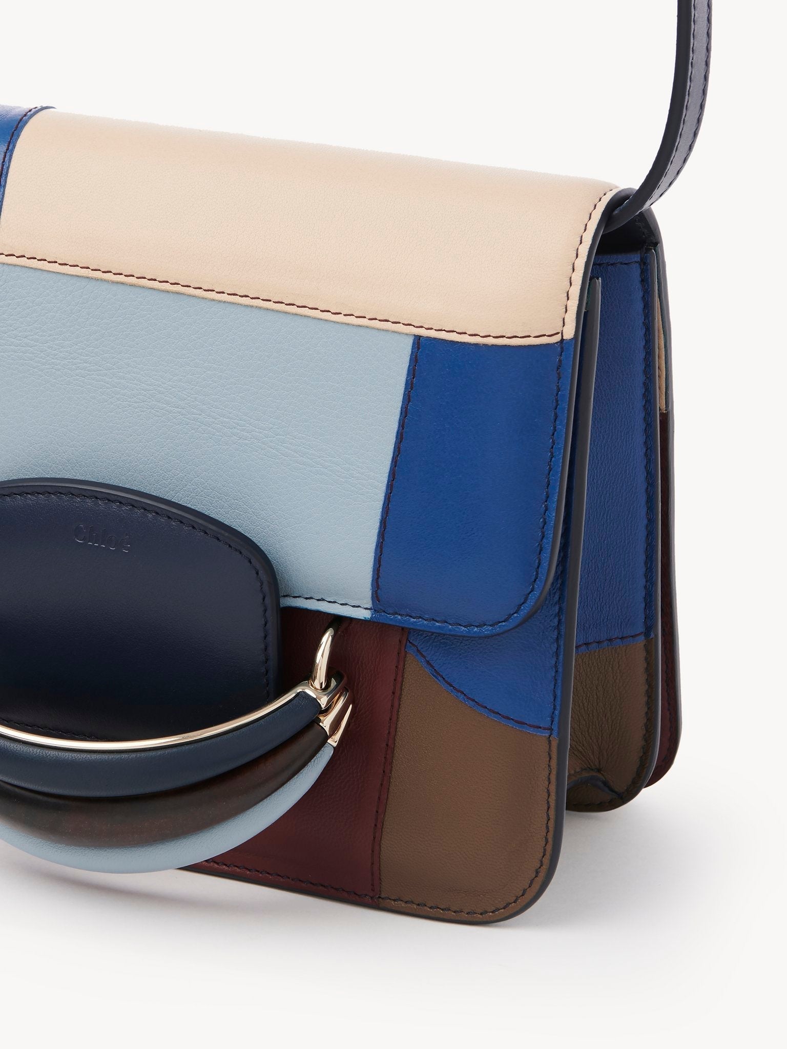 Sac à bandoulière Kattie en cuir - Multicolor Blue