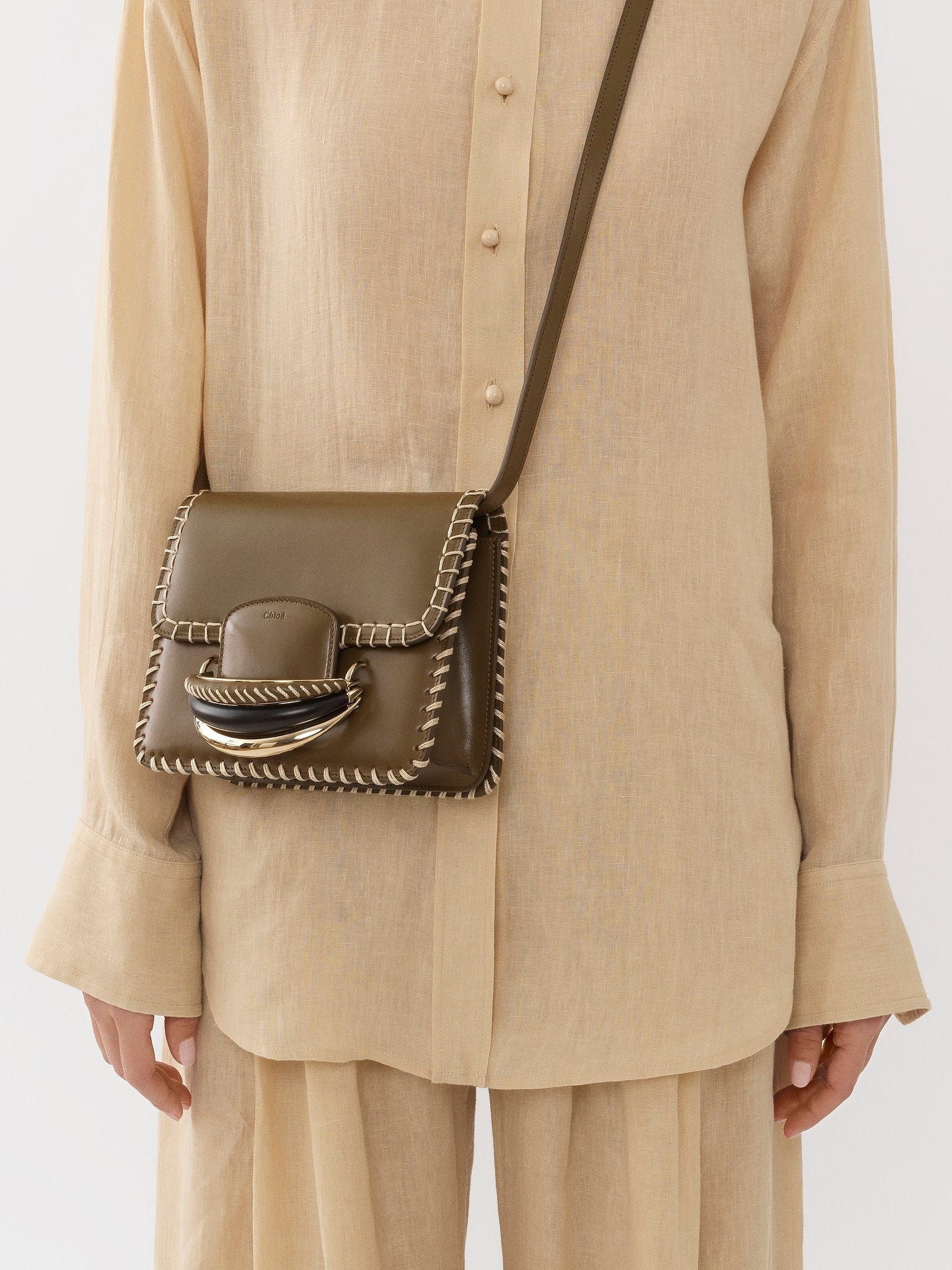Sac en bandoulière Kattie en cuir - Amber Olive