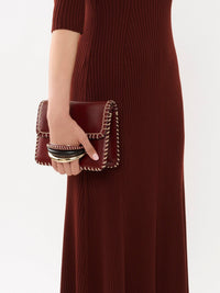 Sac en bandoulière Kattie en cuir - Dark Ruby