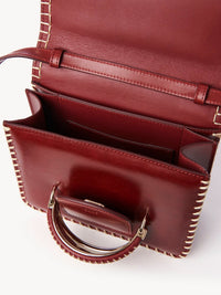 Sac en bandoulière Kattie en cuir - Dark Ruby