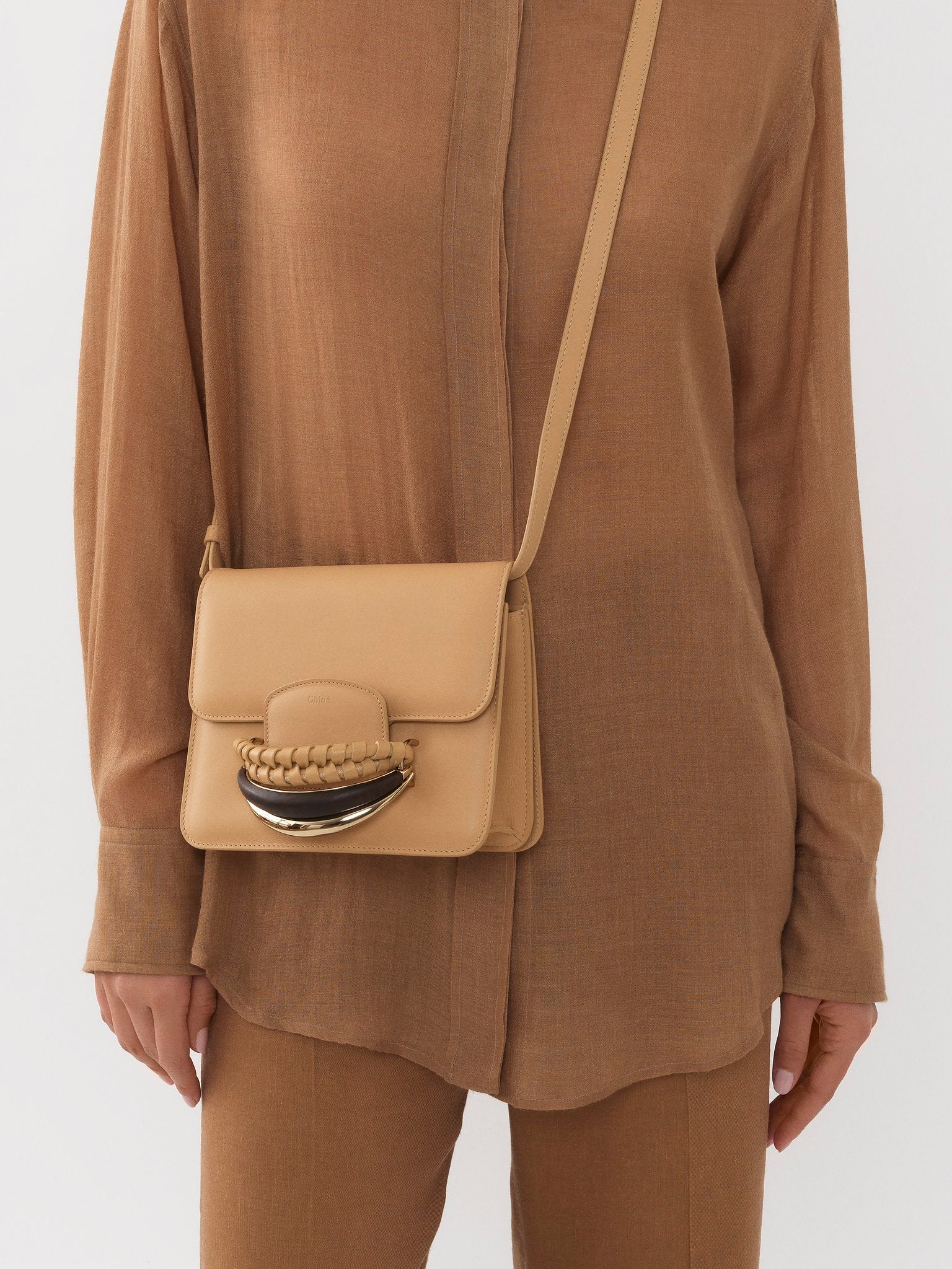 Sac à bandoulière Kattie en cuir - Soft Tan