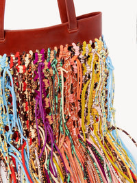 Sac porté épaule Lolla en soie - Multicolor