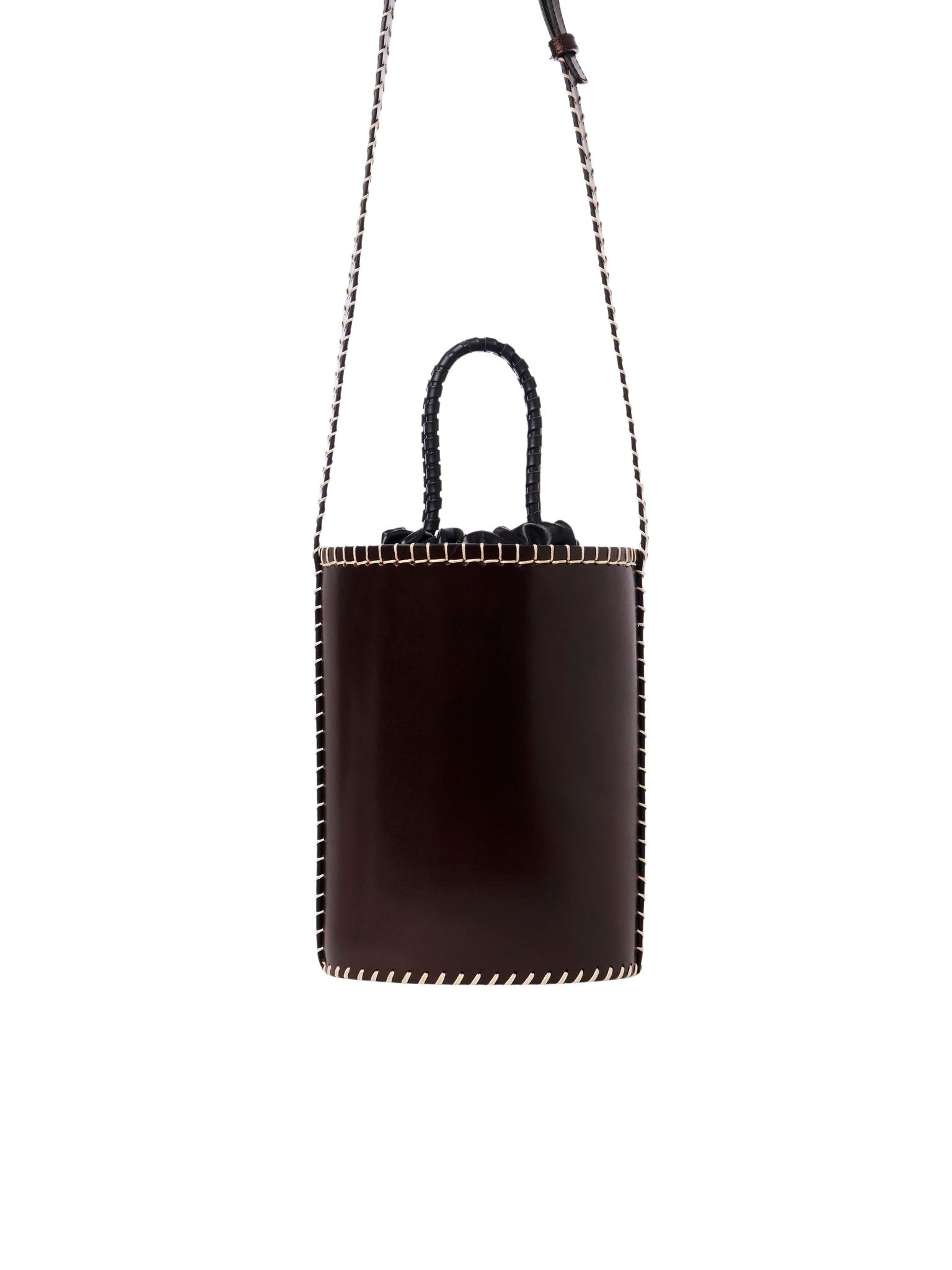 Sac Seau Louela en cuir - Ebony Brown