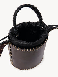 Sac Seau Louela en cuir - Ebony Brown