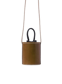 Petit sac seau Louela en cuir - Amber Olive
