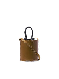 Petit sac seau Louela en cuir - Amber Olive