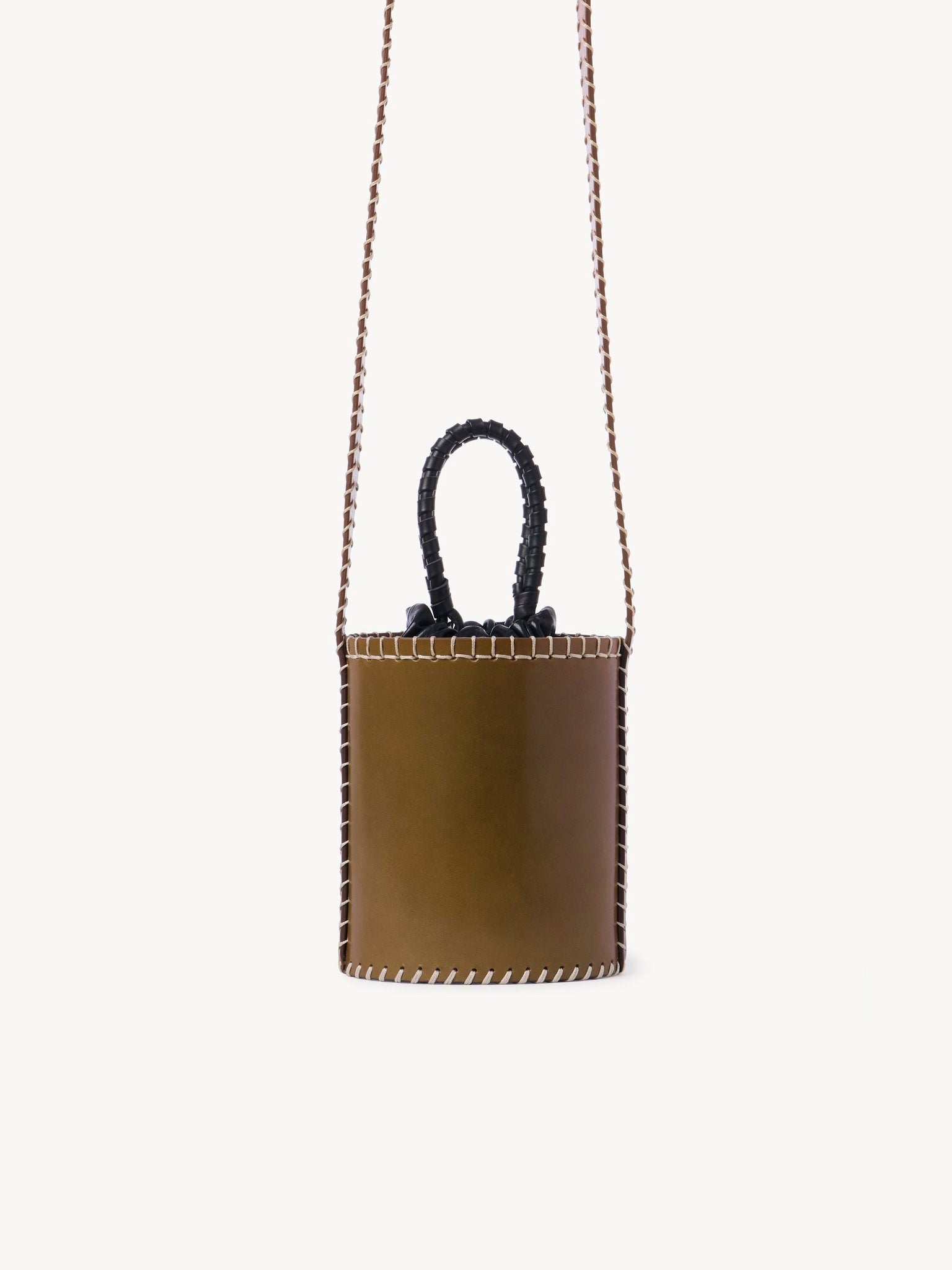 Petit sac seau Louela en cuir - Amber Olive