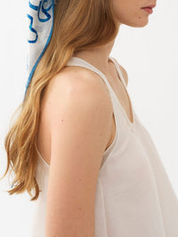 Foulard rubans Chloé x Unicef en soie - White & Blue