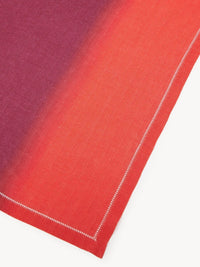 Paréo rayures multicolores en lin - Purple & Blue