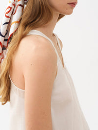 Foulard rubans en soie - Multicolor Red