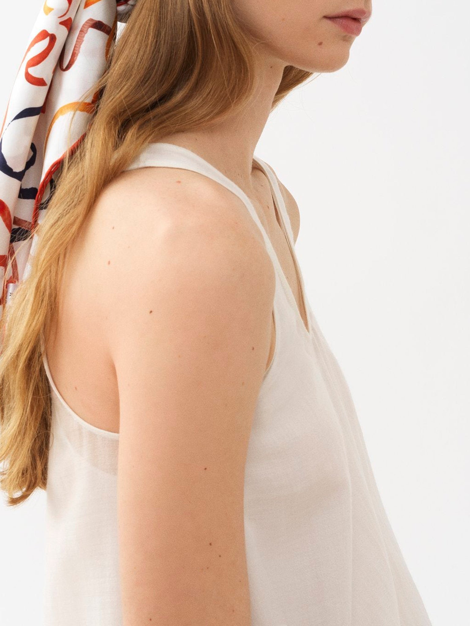 Foulard rubans en soie - Multicolor Red