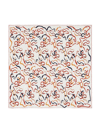 Foulard rubans en soie - Multicolor Red