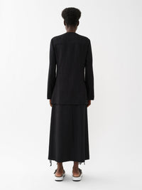 Veste longue lacée en soie - Black