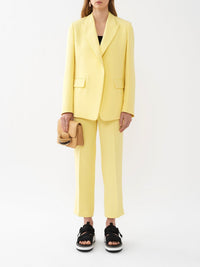 Veste de tailleur classique en soie - Radiant Yellow