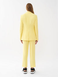 Veste de tailleur classique en soie - Radiant Yellow