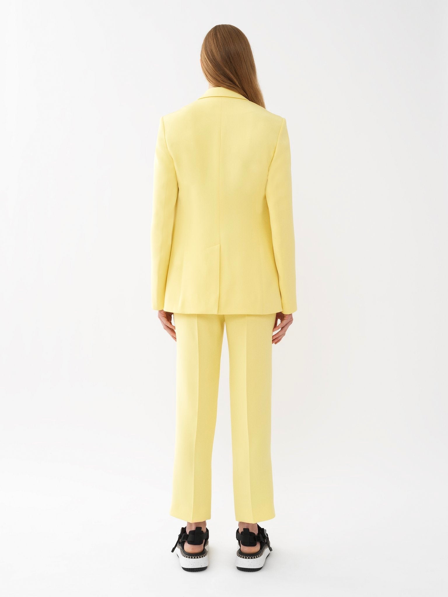 Veste de tailleur classique en soie - Radiant Yellow