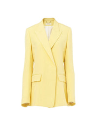 Veste de tailleur classique en soie - Radiant Yellow
