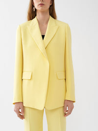 Veste de tailleur classique en soie - Radiant Yellow