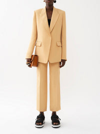 Veste de tailleur classique en soie - Desert Dust