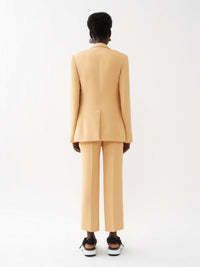 Veste de tailleur classique en soie - Desert Dust
