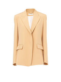 Veste de tailleur classique en soie - Desert Dust