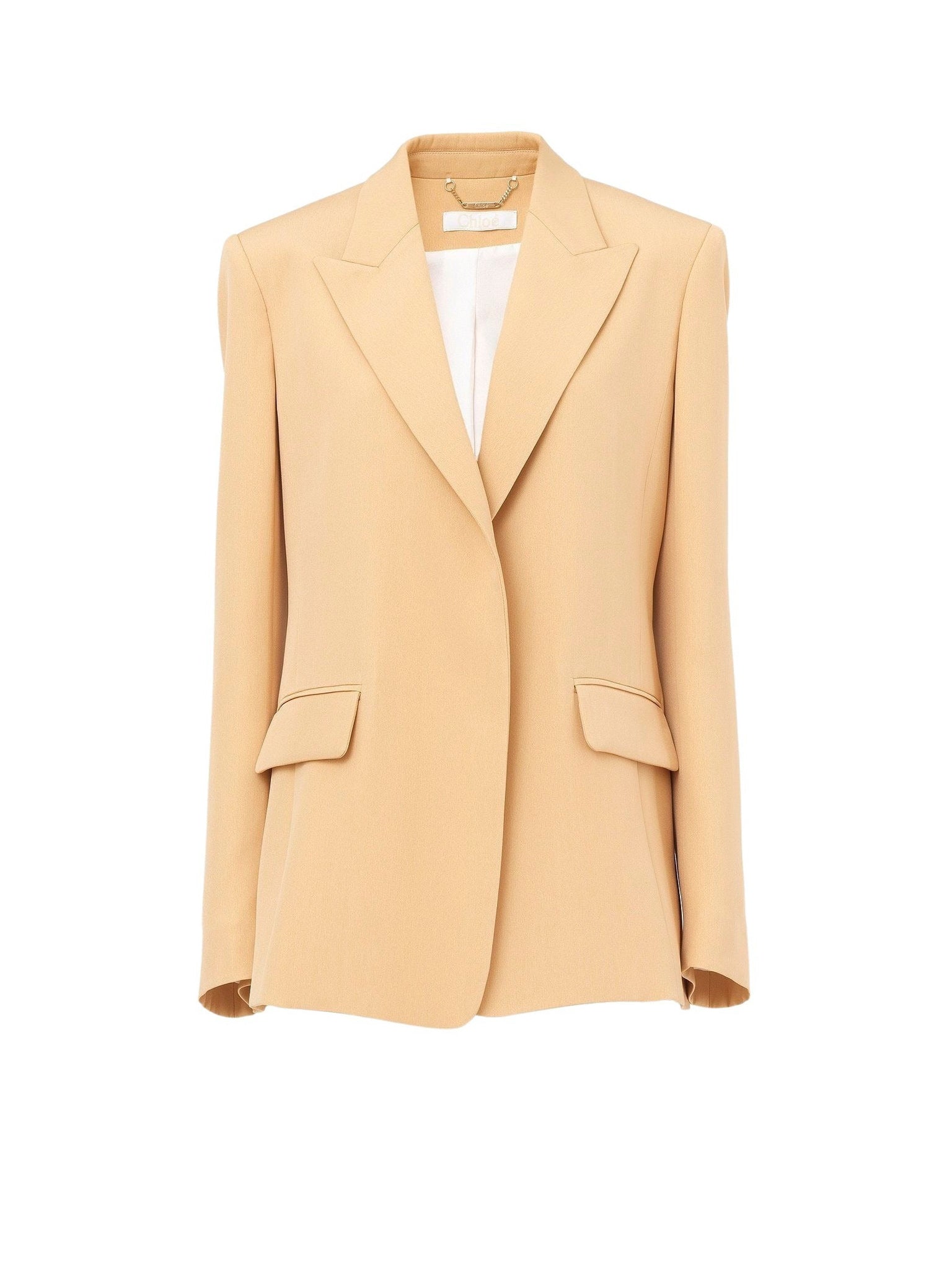Veste de tailleur classique en soie - Desert Dust
