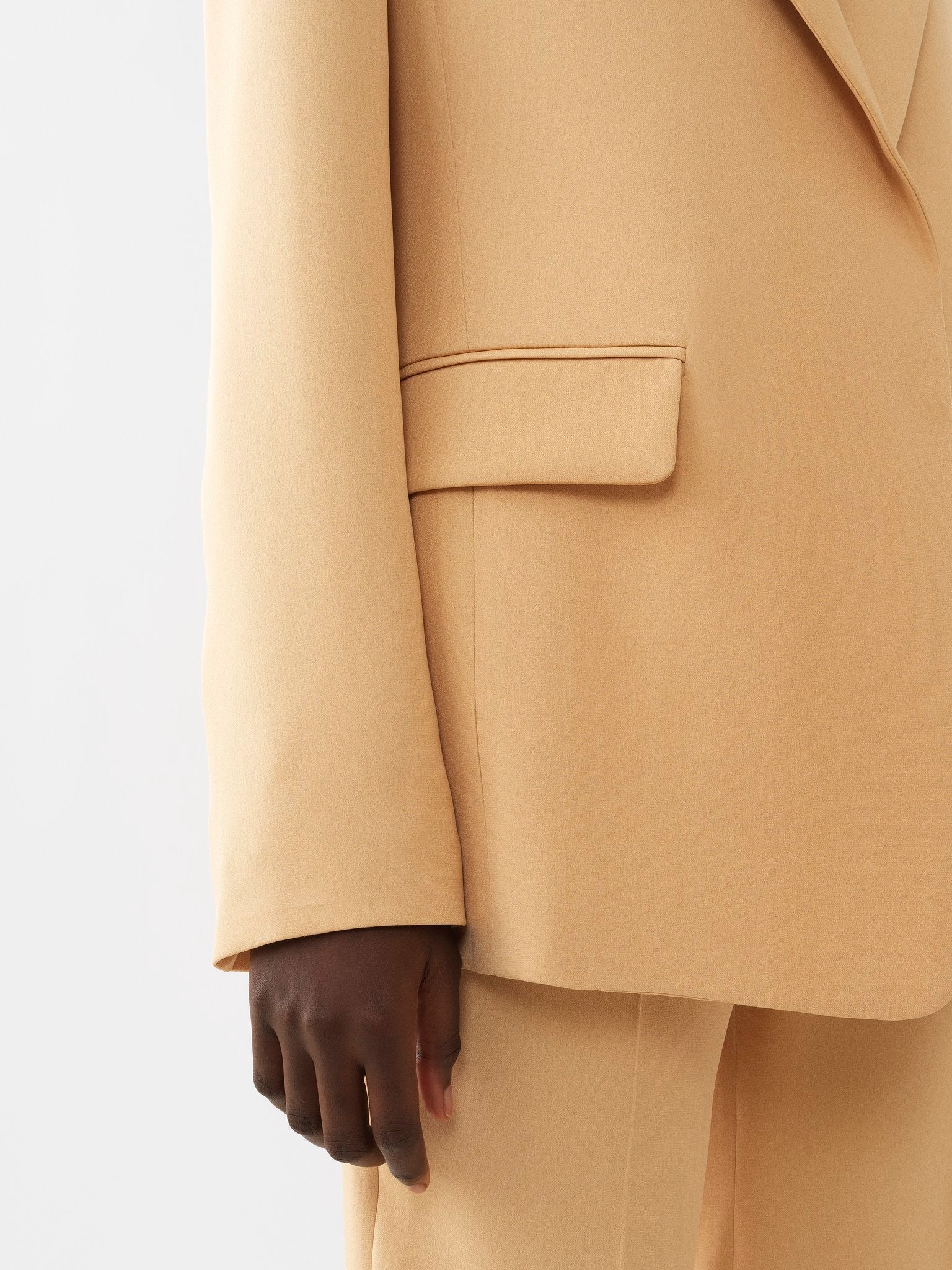 Veste de tailleur classique en soie - Desert Dust