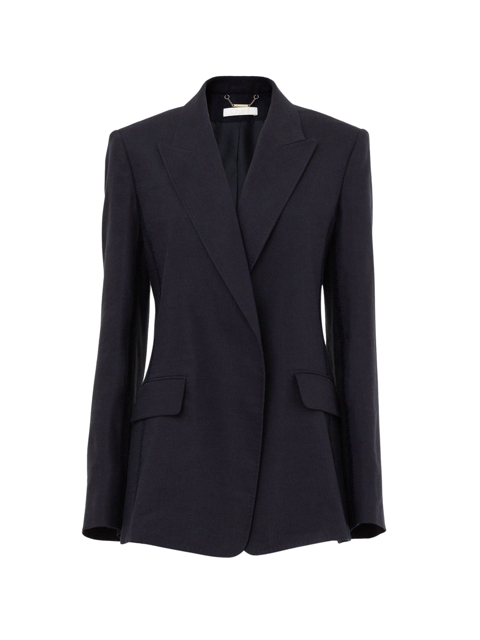Blazer cintré en lin - Ink Navy