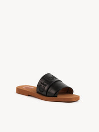 Mules plates Woody en cuir - Black