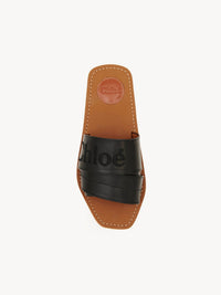 Mules plates Woody en cuir - Black