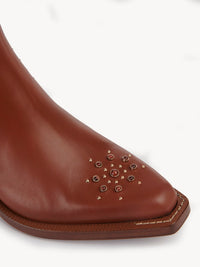 Bottines texanes chelsea Nellie en cuir - Sepia Brown