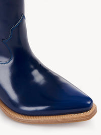 Bottes texanes hautes Nellie en cuir - Majesty Blue