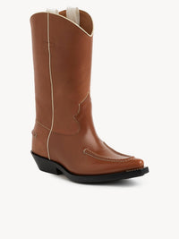 Bottes texanes Nellie en cuir - Ochre Delight