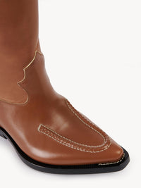 Bottes texanes Nellie en cuir - Ochre Delight