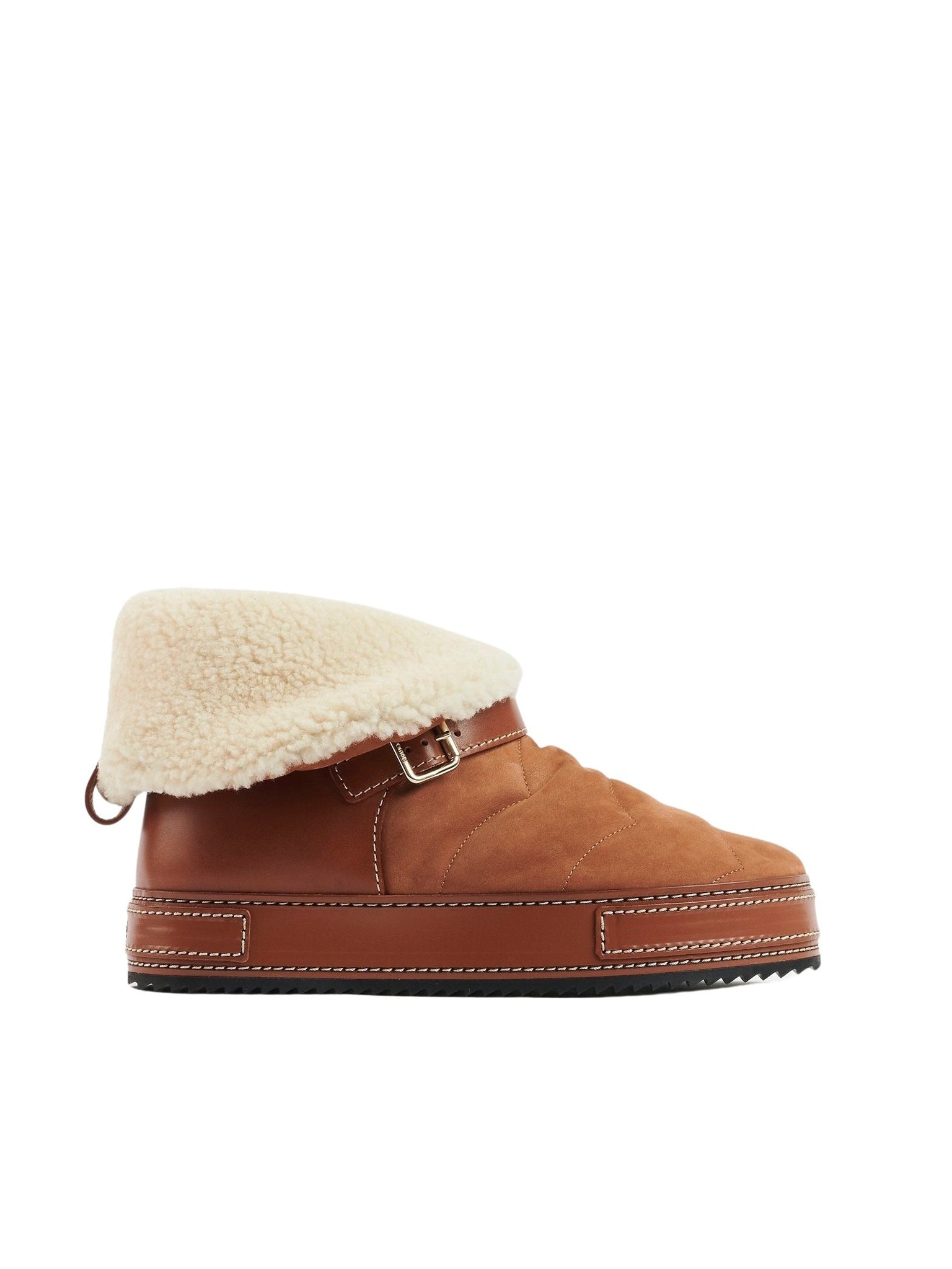 Bottines matelassées Maxie en cuir - Luminous Ochre