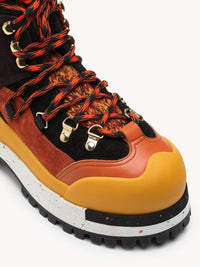 Bottines à lacets Nikie - Black & Orange