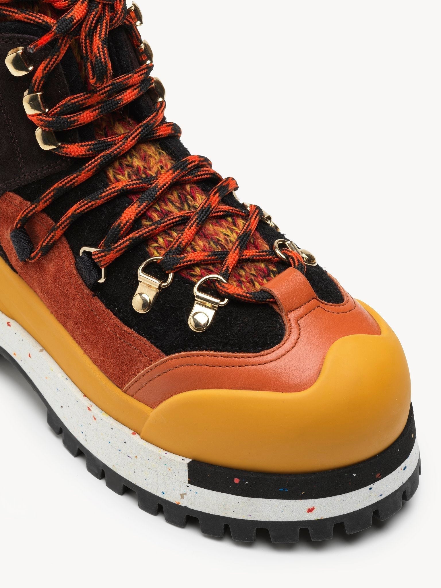 Bottines à lacets Nikie - Black & Orange