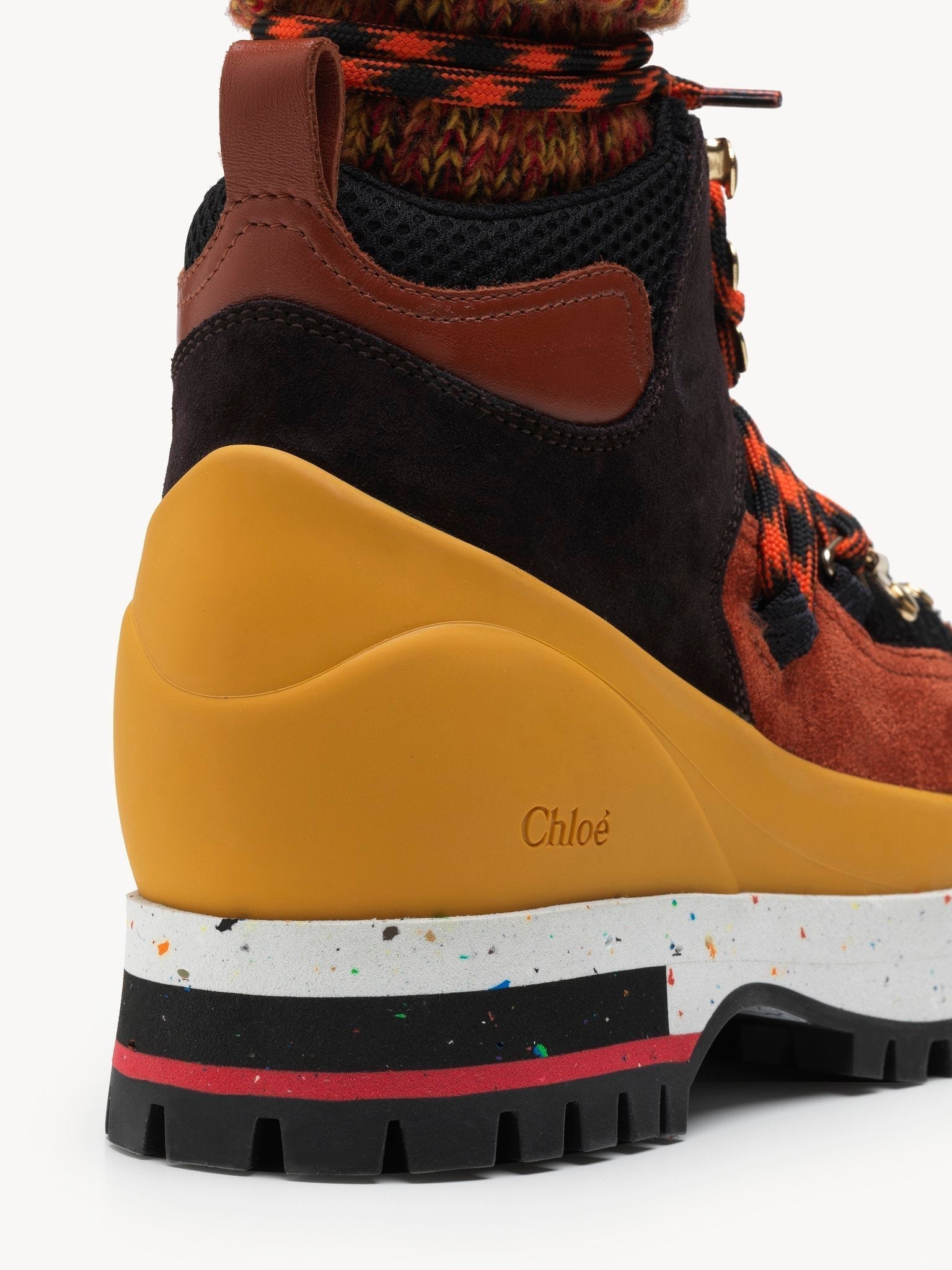 Bottines à lacets Nikie - Black & Orange