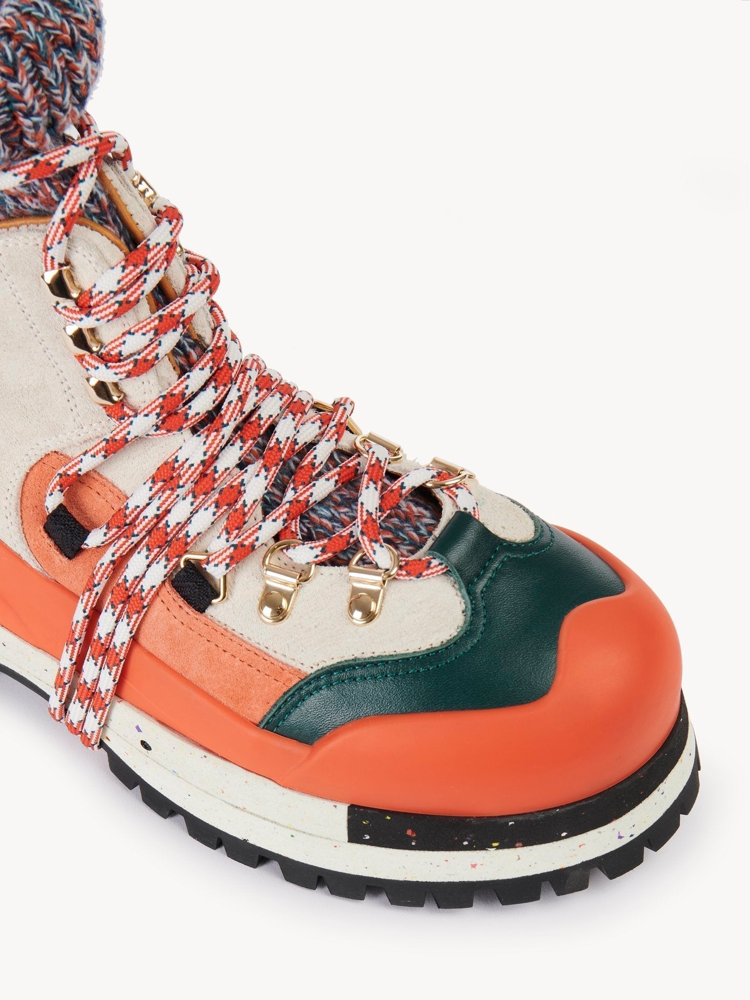 Bottines à lacets Nikie - Red & Green