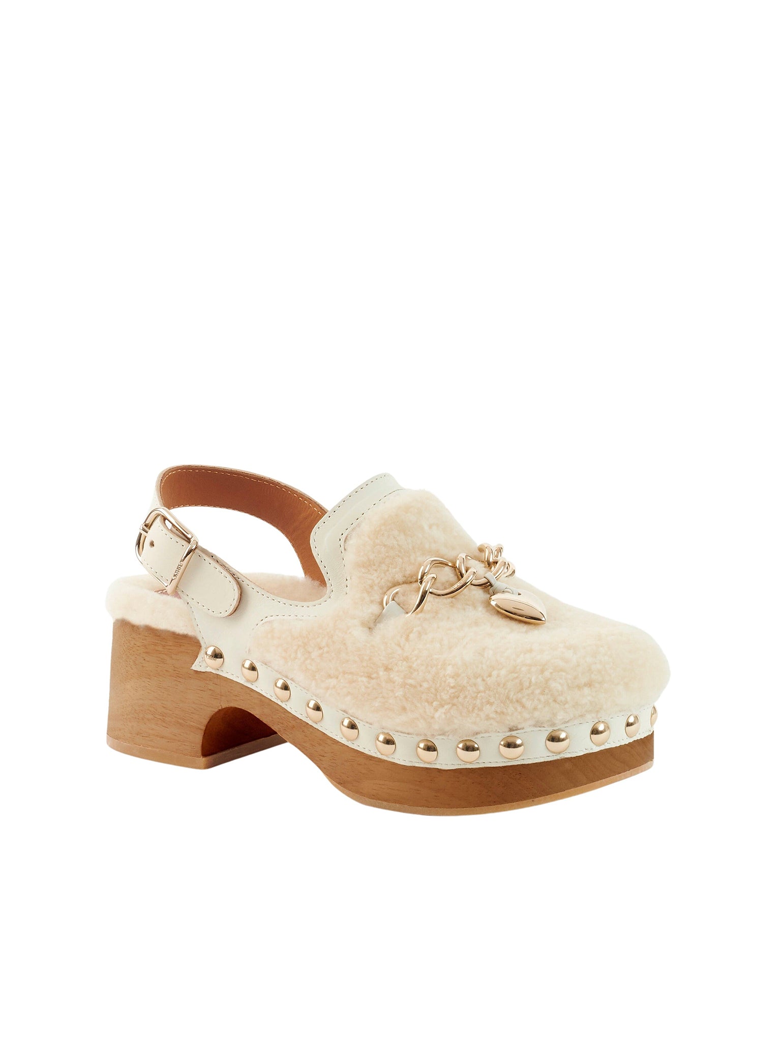 Sabots Ninna en cuir - Eggshell