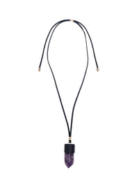 Collier Jemma en laiton et pierre semi préçieuse - Blue & Purple