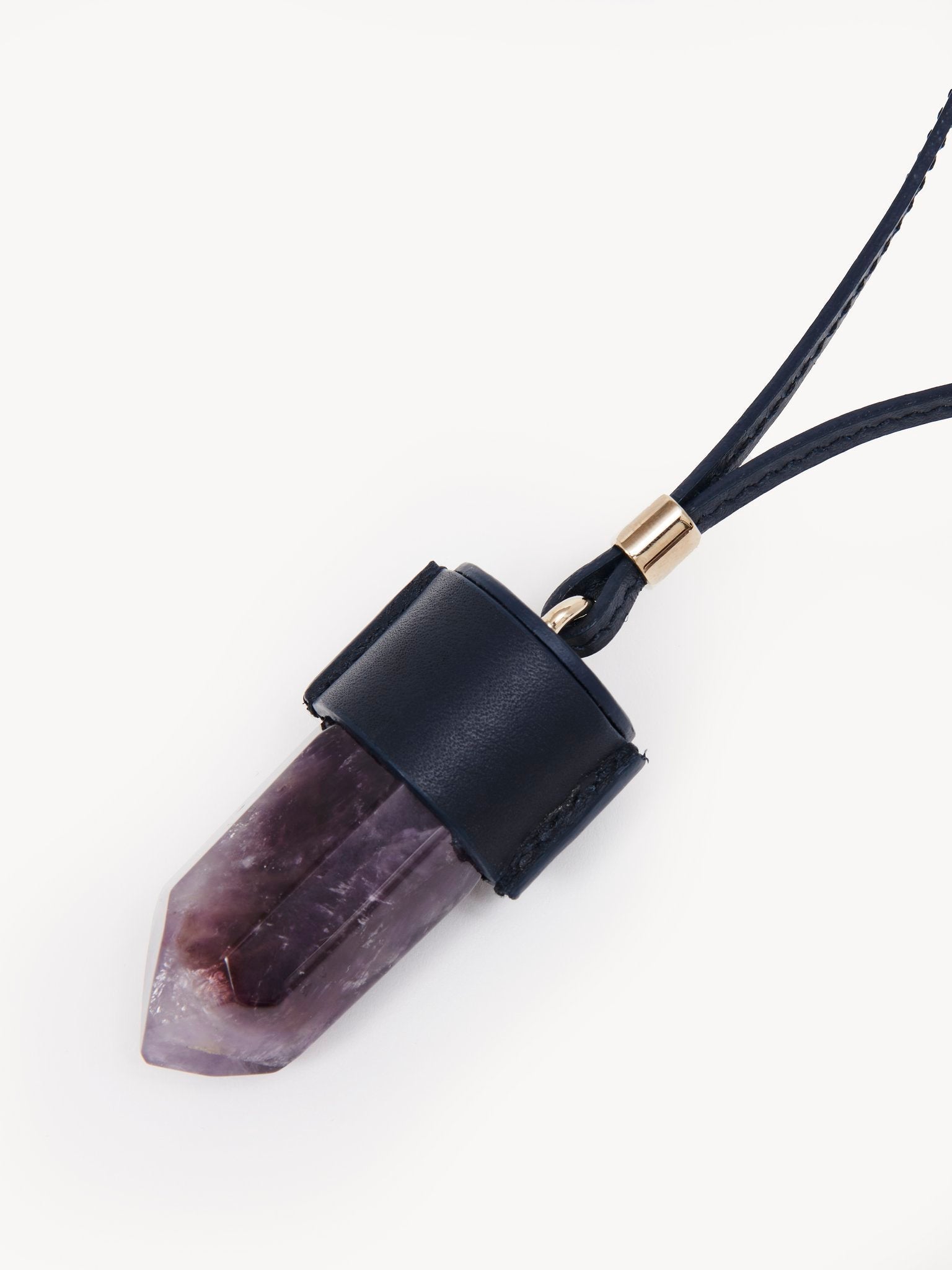 Collier Jemma en laiton et pierre semi préçieuse - Blue & Purple
