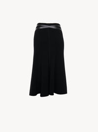 Jupe ceinturé en laine - Black