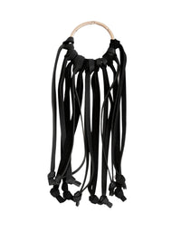 Porte-clés en cuir nappa - Black