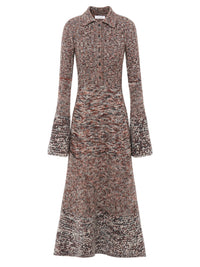 Robe polo évasée en cachemire - Stone Grey